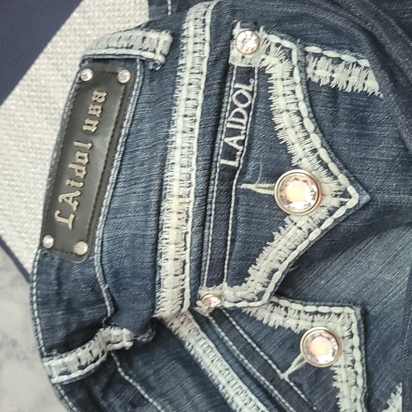 LA Idol Jeans Women's Size 3 USA Blue Denims Bootcut - Picture 7 of 8